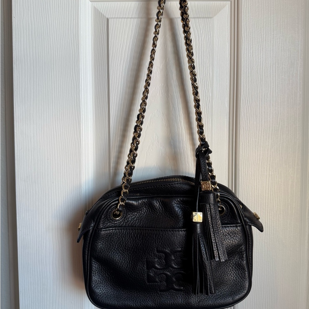 Tory Burch Black Leather Shoulder Bag